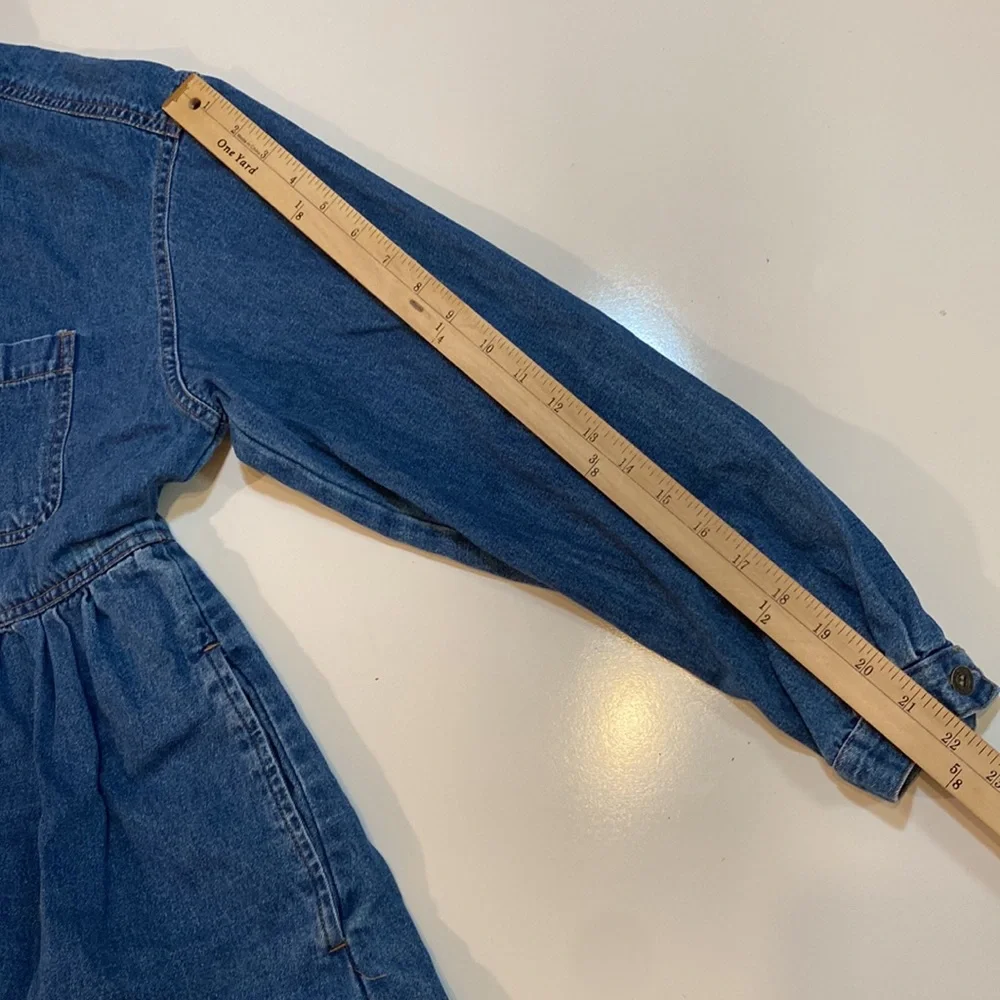 Cottage chic long sleeve denim dress - Picture 12 of 12